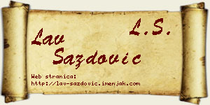 Lav Sazdović vizit kartica